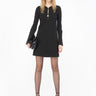 PINKO-Abito Lunghezza Media con Maniche a Calice Nero-TRYME Shop