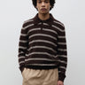 NORSE PROJECTS-Polo Gudme in Misto Alpaca Righe Marrone-TRYME Shop