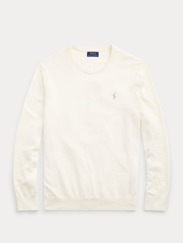 Pull col rond effet texture crème