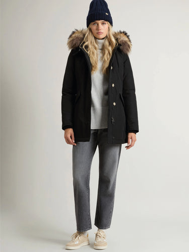 Black Arctic Parka with Raccoon Hood