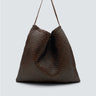 DRAGON DIFFUSION-Borsa a Spalla Ampia Ars Tote Diagonal Marrone Scuro-TRYME Shop