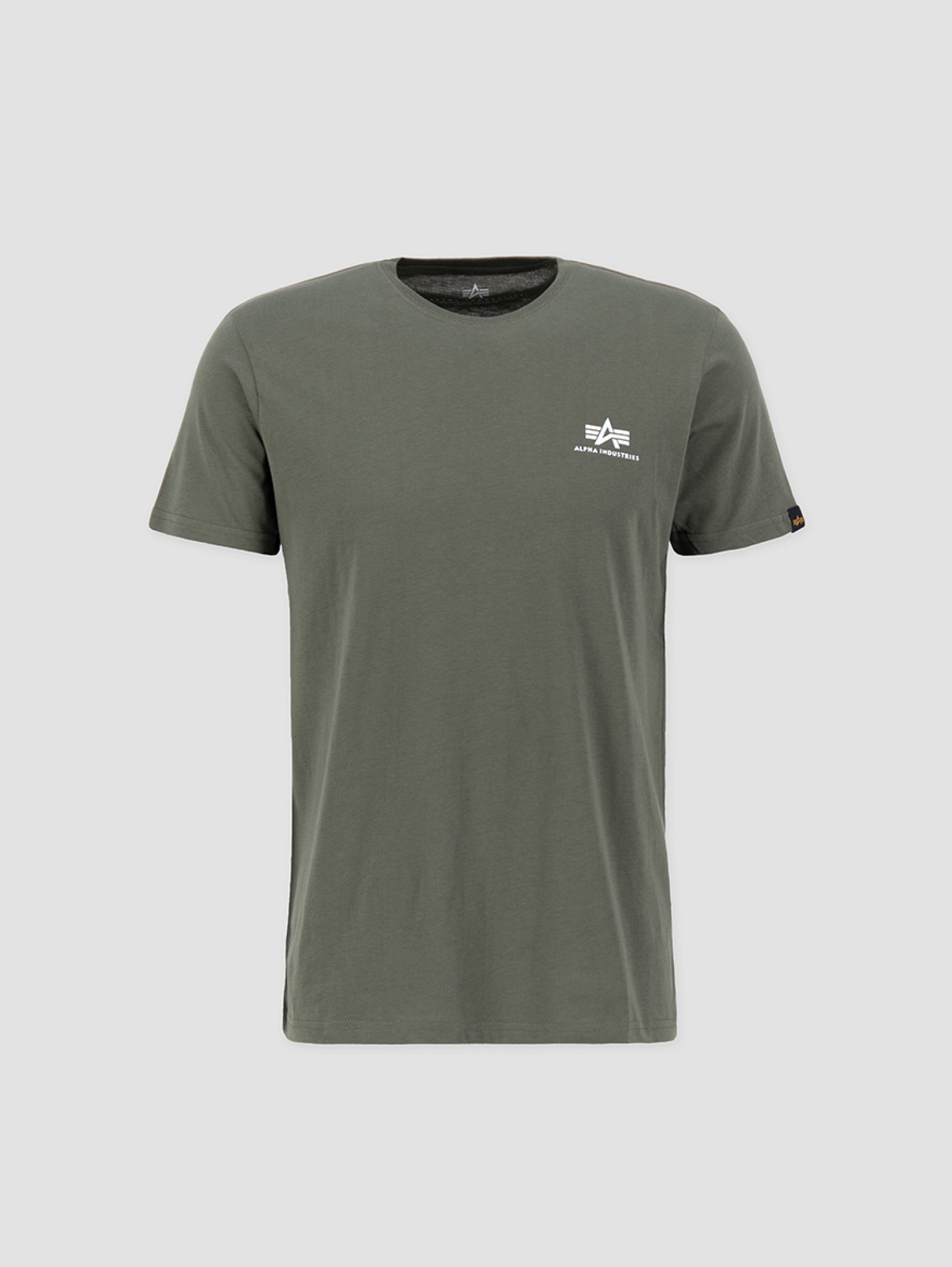 T-Shirt mit Logo auf der Brust grün