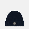 STONE ISLAND-Berretto in Lana Certificata Blu-TRYME Shop