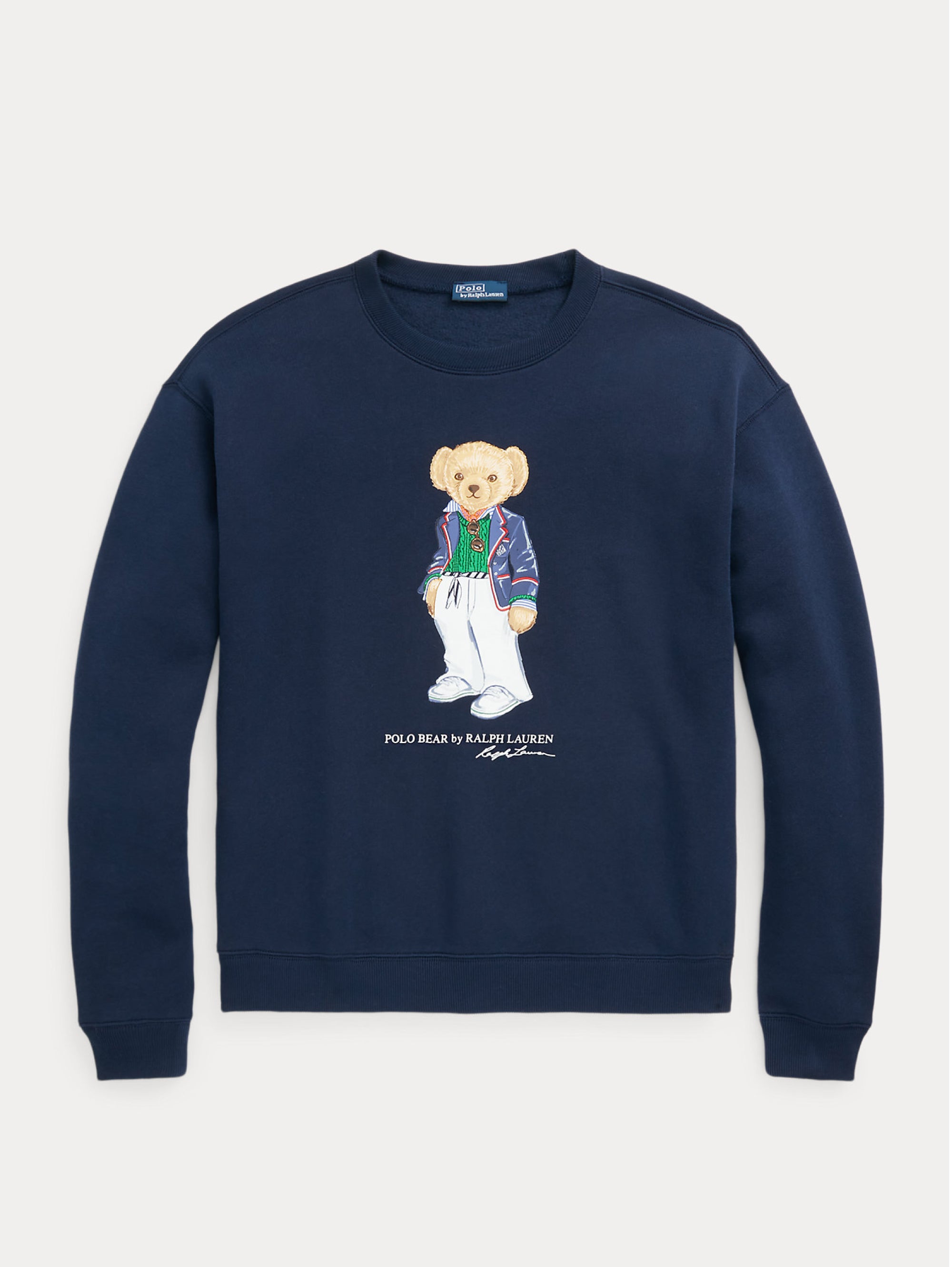 Blaues Polo Bear-Sweatshirt mit Rundhalsausschnitt