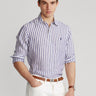 RALPH LAUREN-Camicia a Righe Custom Fit in Lino Blu/Bianco-TRYME Shop