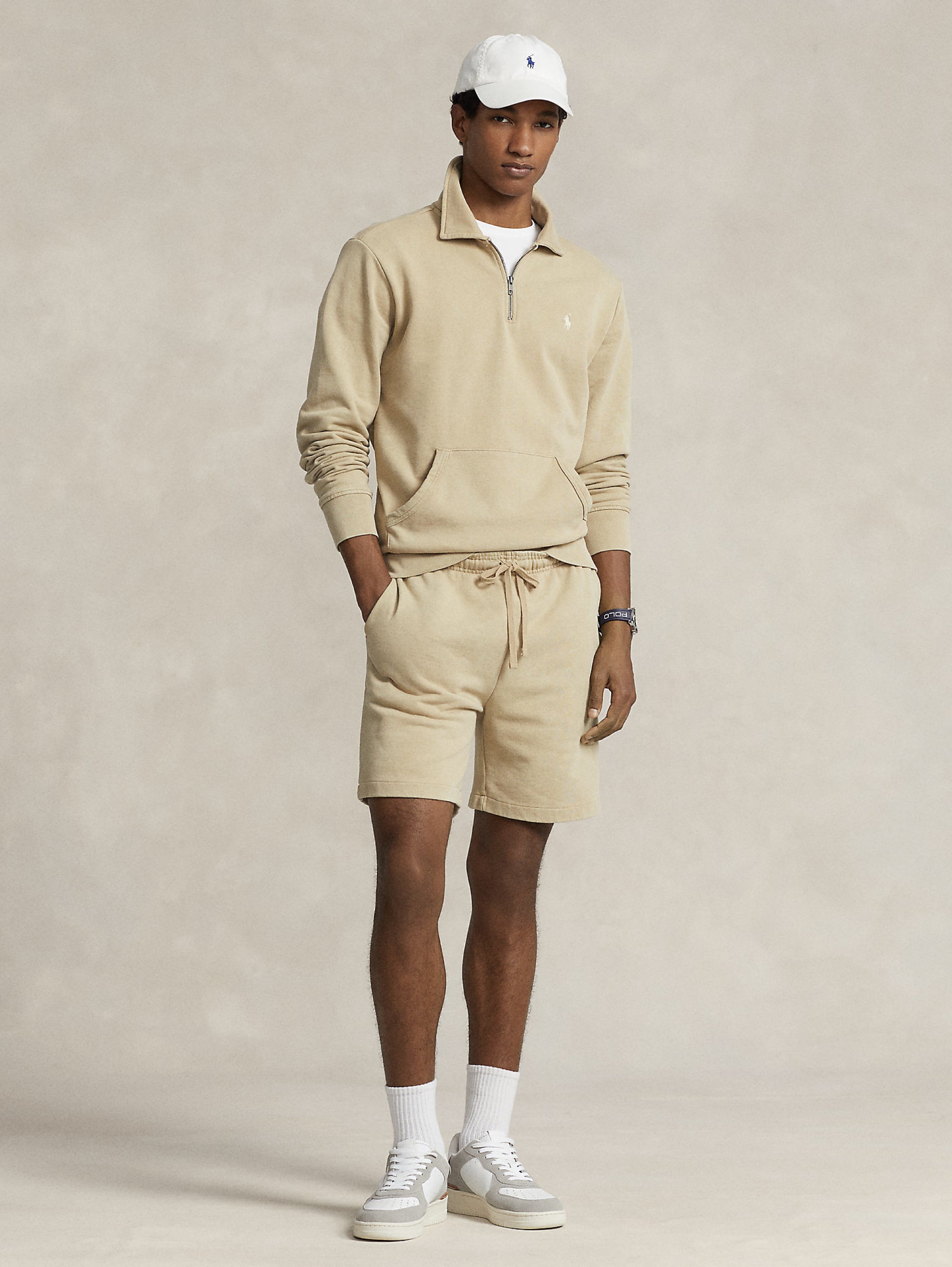 Shorts in Cotone Loopback Beige
