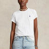 RALPH LAUREN-T-shirt Girocollo in Cotone Bianco-TRYME Shop