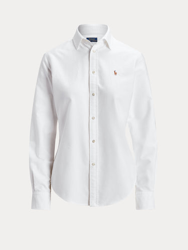 White Slim Fit Oxford Shirt