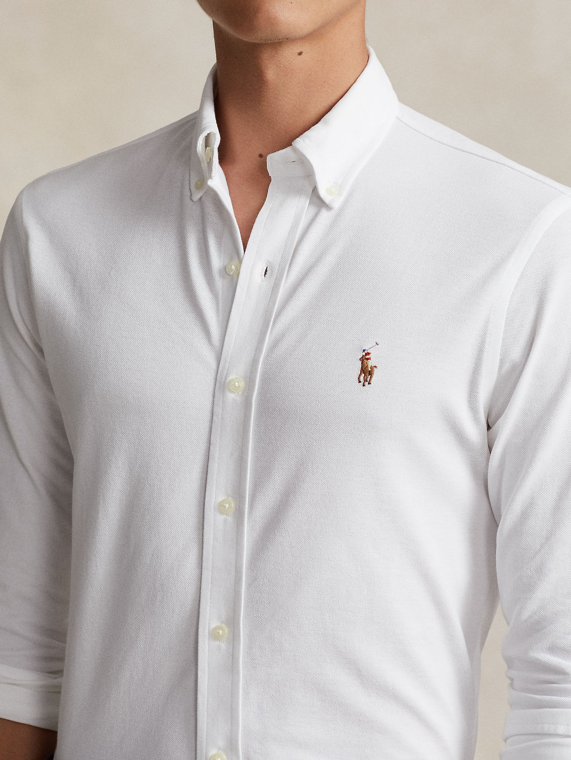 Camicia Knit Oxford Bianco