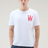 WOOLRICH-T-shirt in Jersey con Taschino Bianco-TRYME Shop
