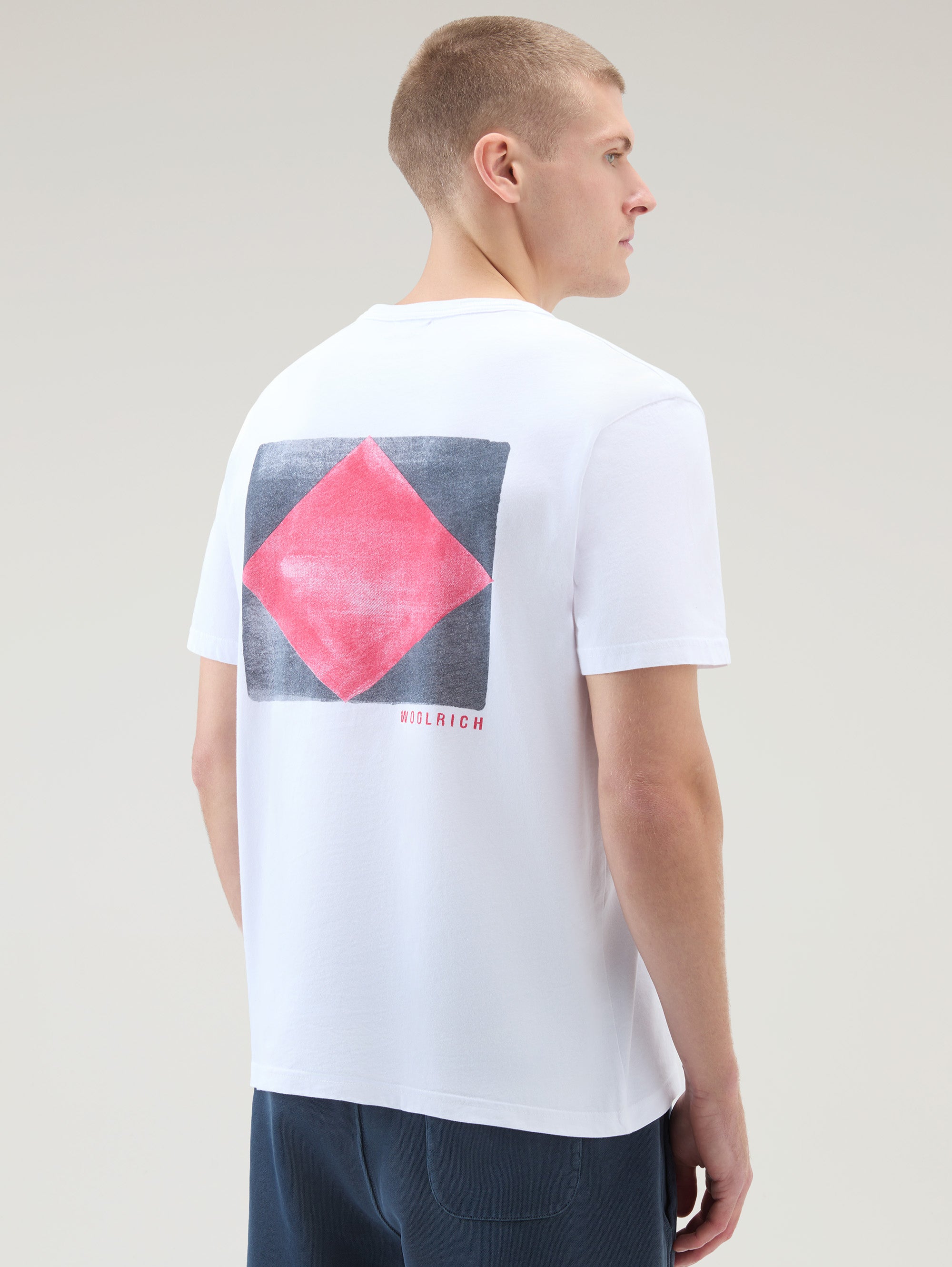 Jersey T-shirt with White Pocket