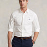 RALPH LAUREN-Camicia in Oxford con Logo Monocromo Bianca-TRYME Shop