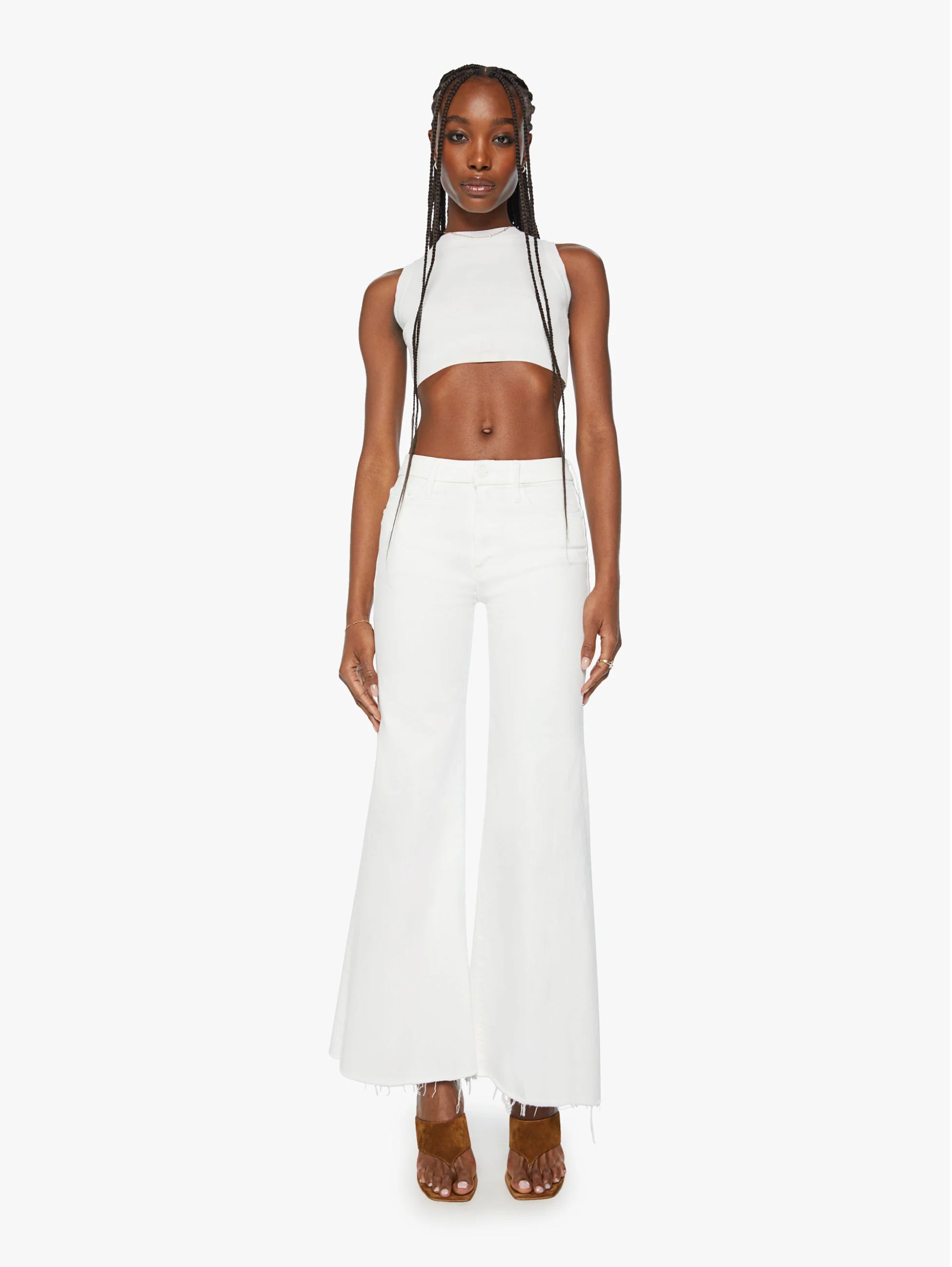 White High Waist Denim