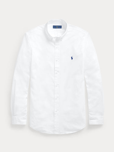 Slim Fit Popeline Stretch Hemd Weiß