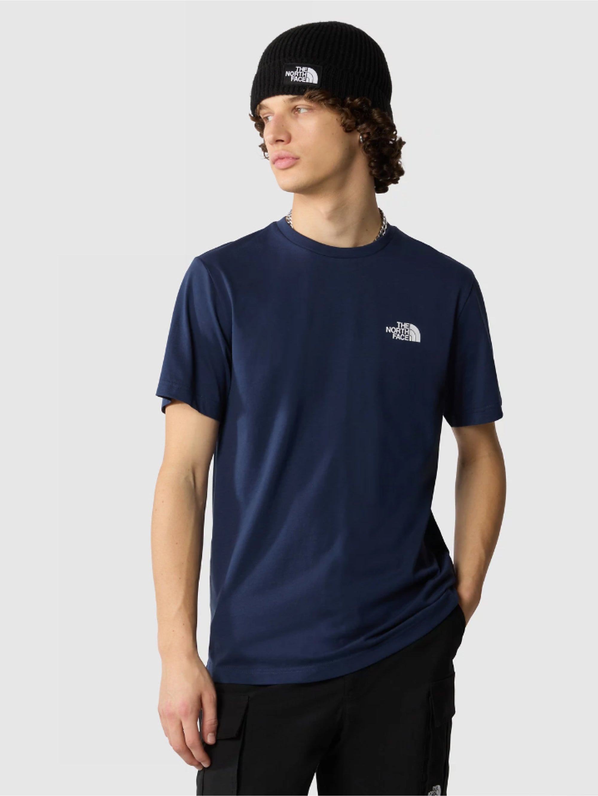 THE NORTH FACE-T-shirt Regular Fit con Logo Blu-TRYME Shop