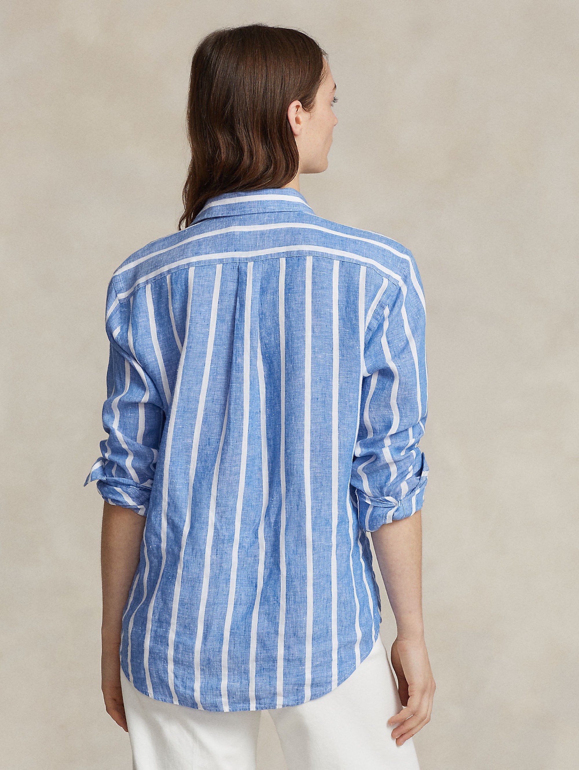 Striped Linen Shirt Blue/White