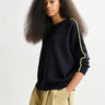 ESSENTIEL ANTWERP-Maglione con Piping a Contrasto Blu-TRYME Shop
