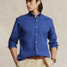 RALPH LAUREN-Camicia in Twill Tinta in Capo Blu-TRYME Shop