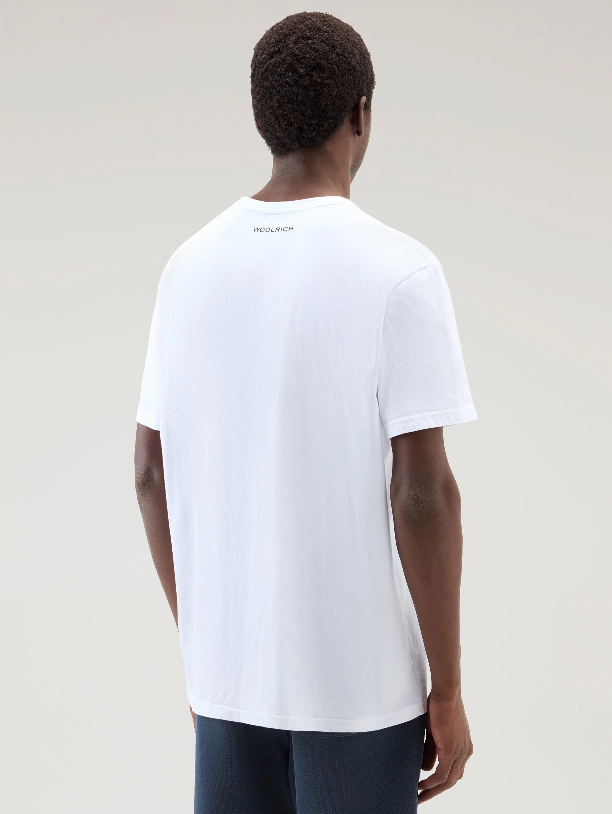 Jersey-T-Shirt mit weißem Frontdruck