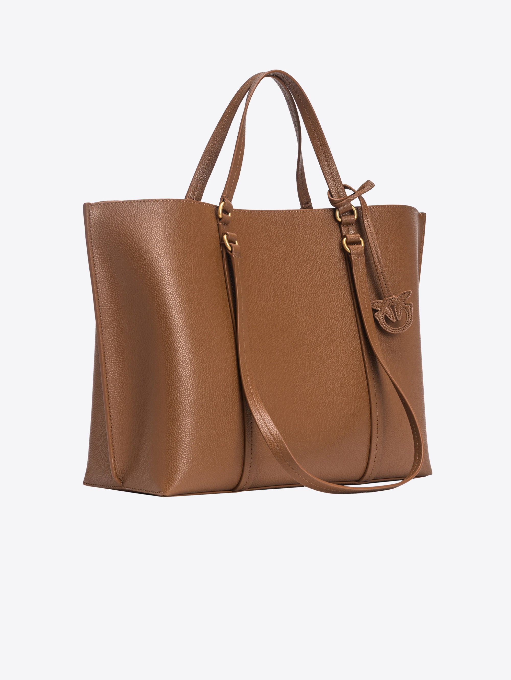 Brown Tumbled Leather Shopper Bag