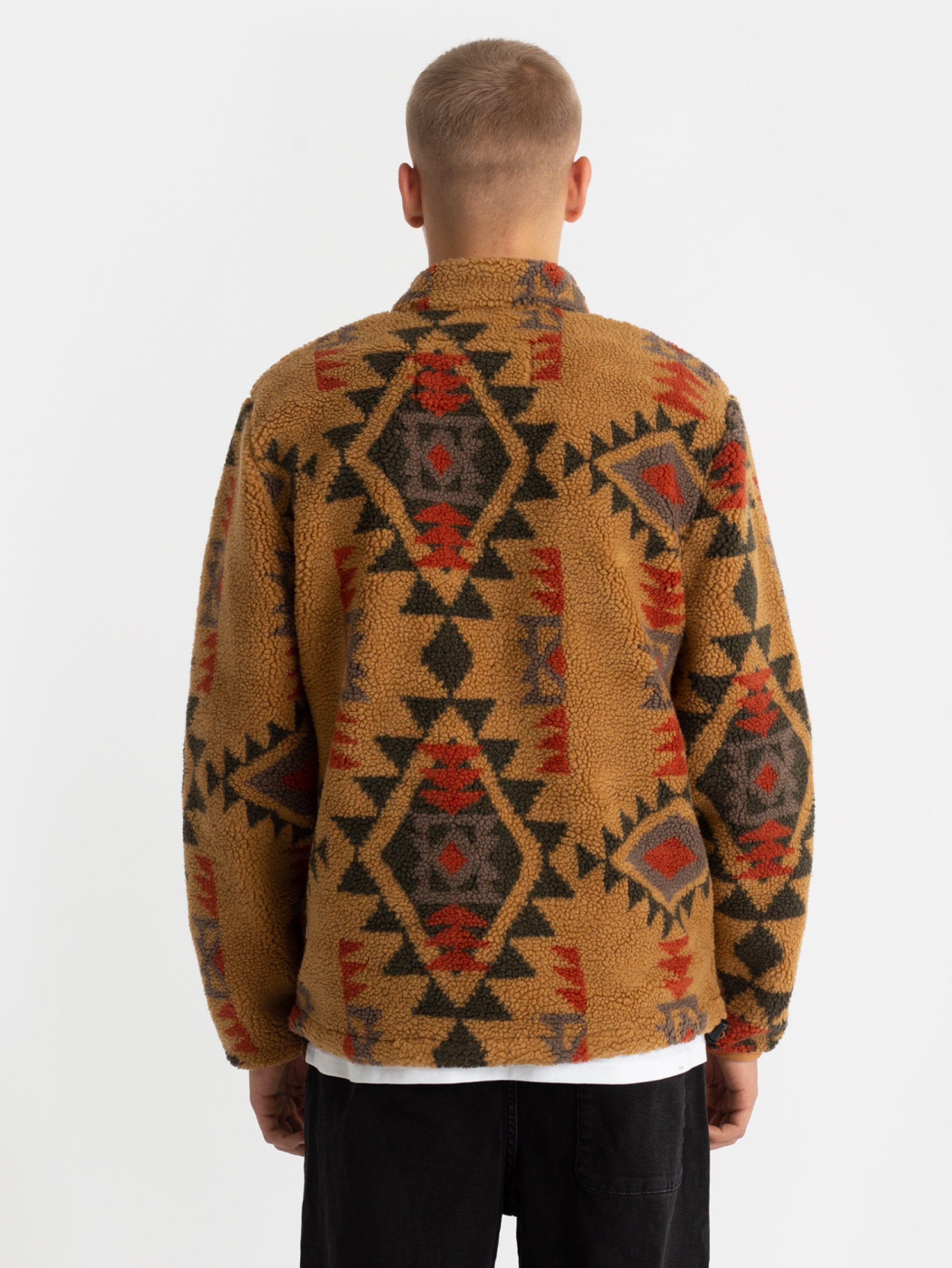 Brown Navaho Print Fleece Jacket