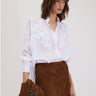 ERMANNO FIRENZE-Camicia in ramiè con Ricamo Bianco-TRYME Shop