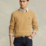 RALPH LAUREN-Maglia in Lana e Cashmere a Trecce Cammello-TRYME Shop