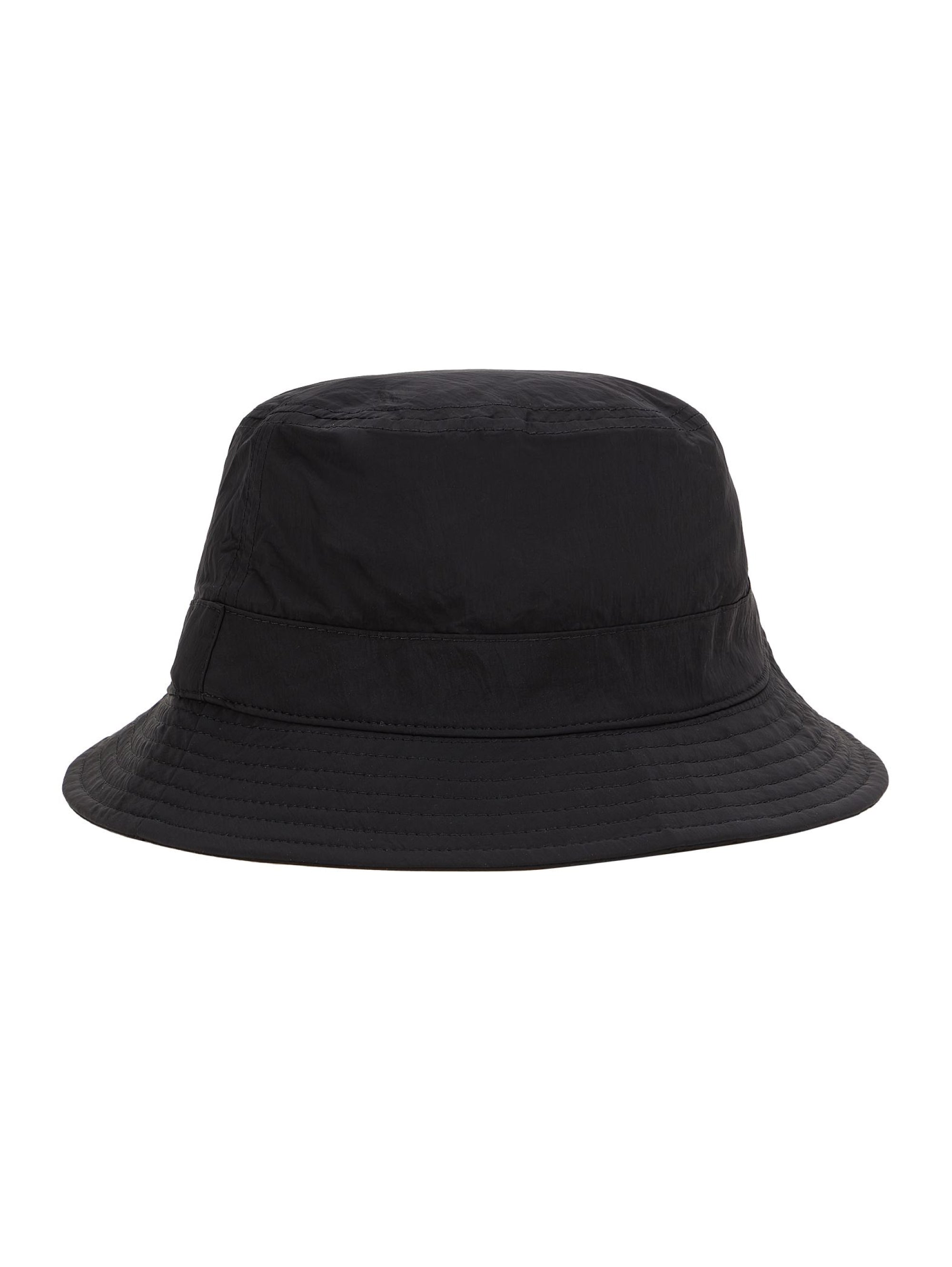 Black Metal Nylon Fisherman Hat