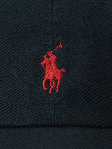 Schwarze Baseballkappe aus Baumwolle