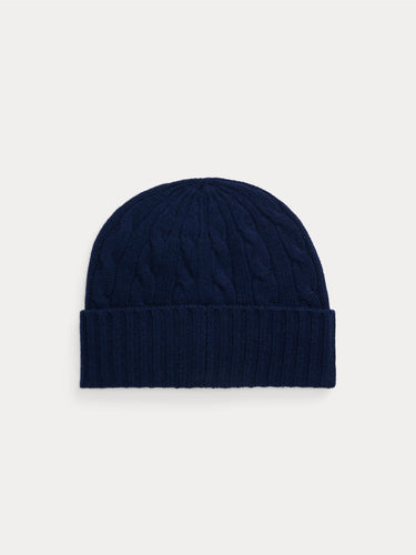 Cappello in Lana a Trecce Blu