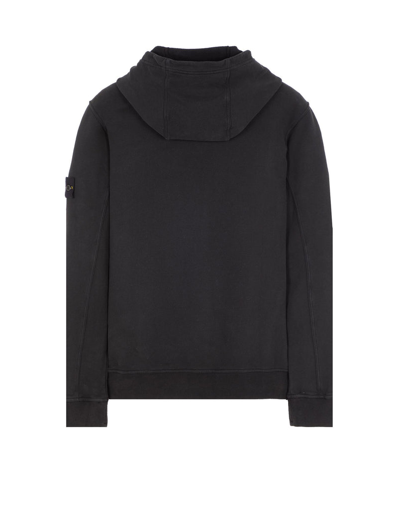Sweatshirt mit Kapuze und Beuteltasche in Schwarz