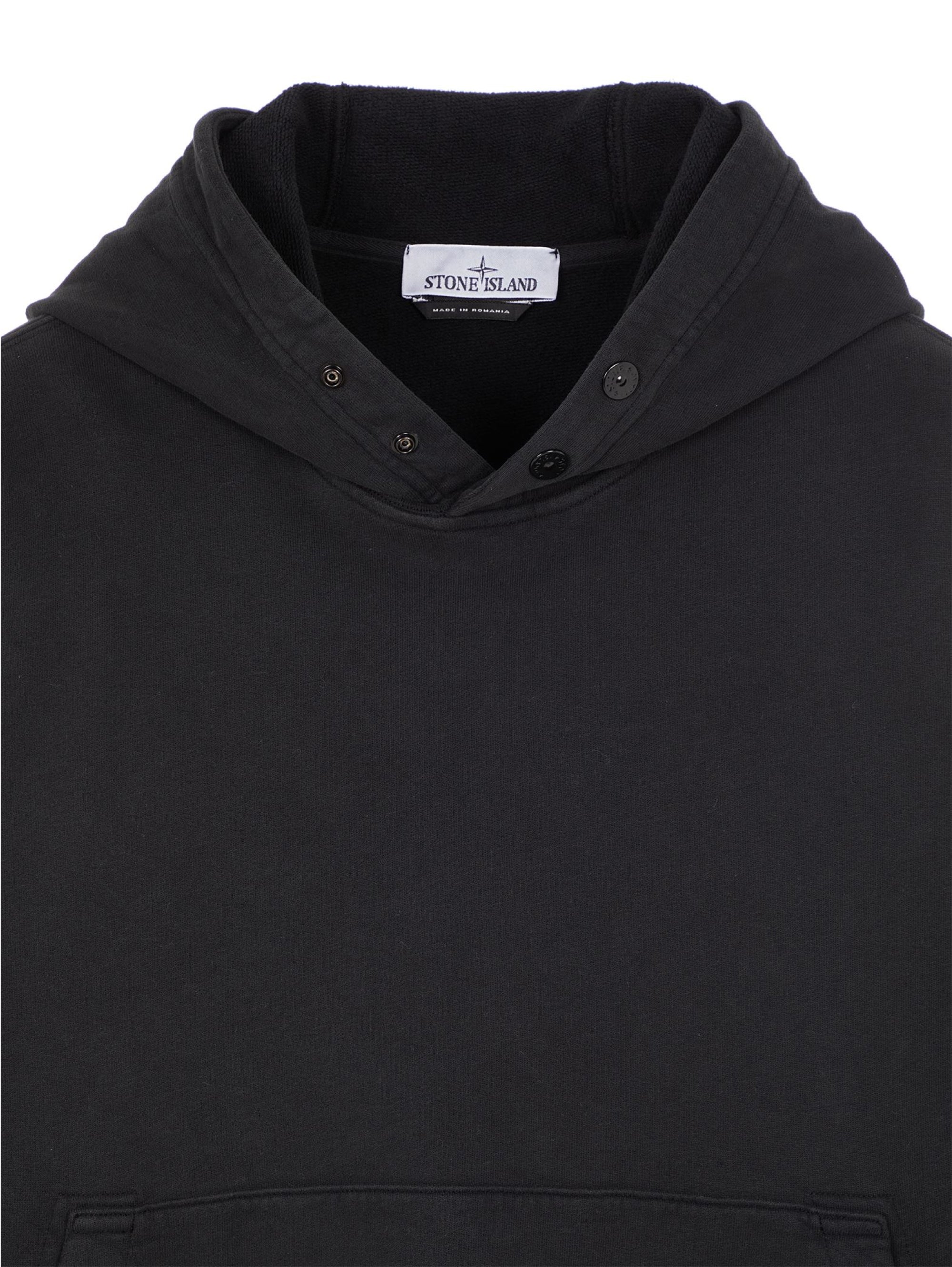 Sweatshirt with Hood and Pouch Pocket in Black