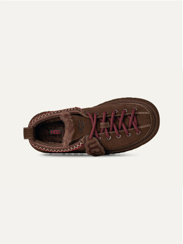 Braune Heritage-Plateau-Schnürschuhe aus Ciabatta-Leder