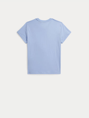 Ronde hals T-shirt van katoen lichtblauw