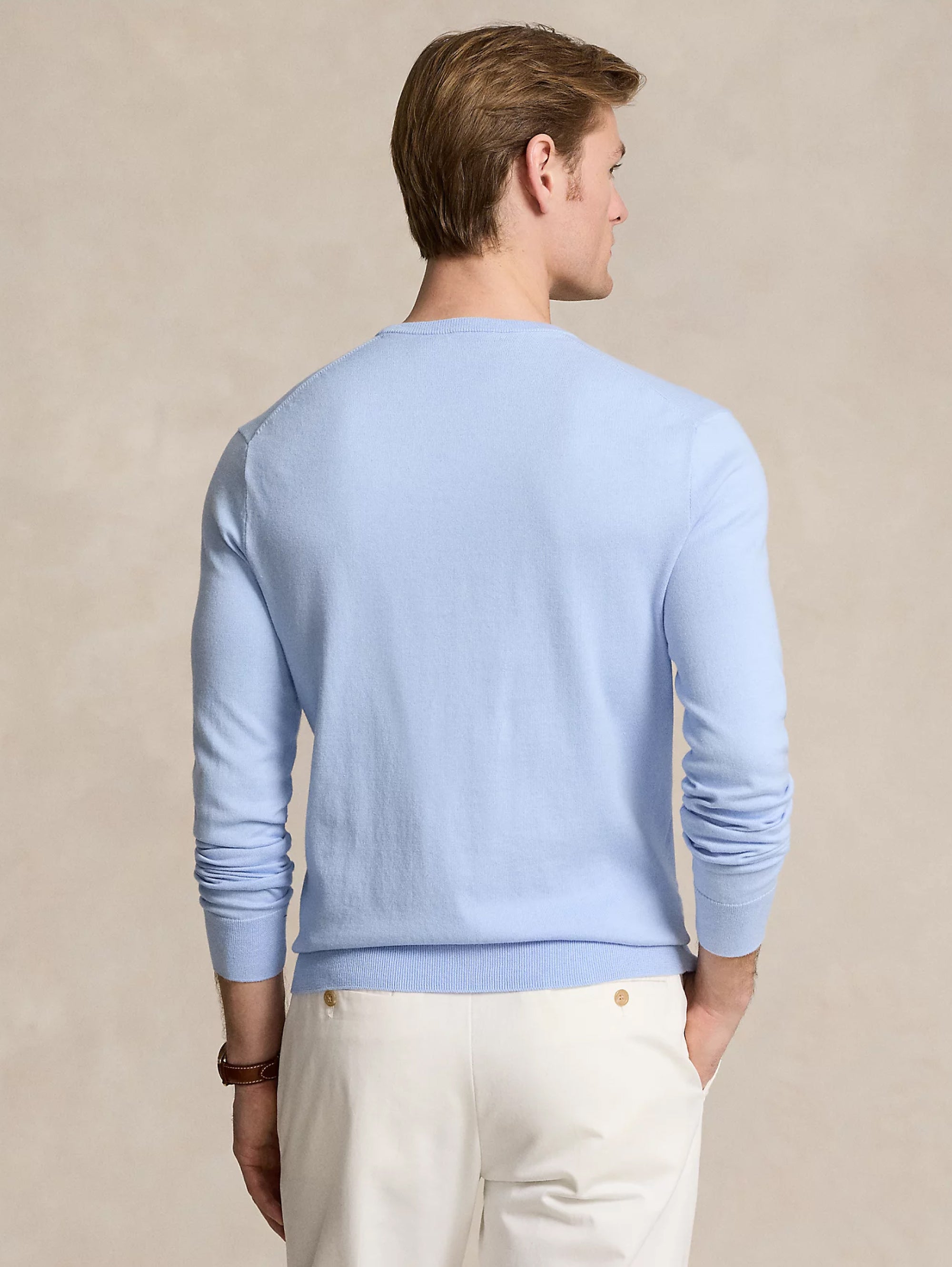Crewneck Sweater with Sky Texture Effect