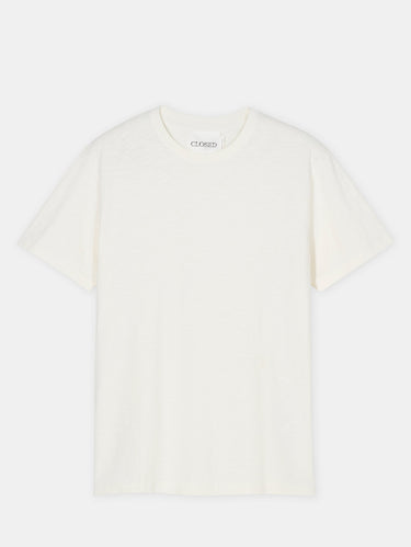 T-shirt met Vlammen Effect Ivoor