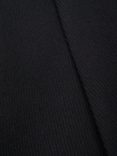 Cappotto Lungo in Twill di Lana Nero
