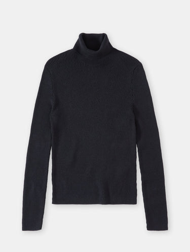 Black Cashmere Blend Turtleneck
