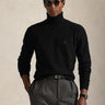 RALPH LAUREN-Maglia Collo Alto a Trecce Nero-TRYME Shop