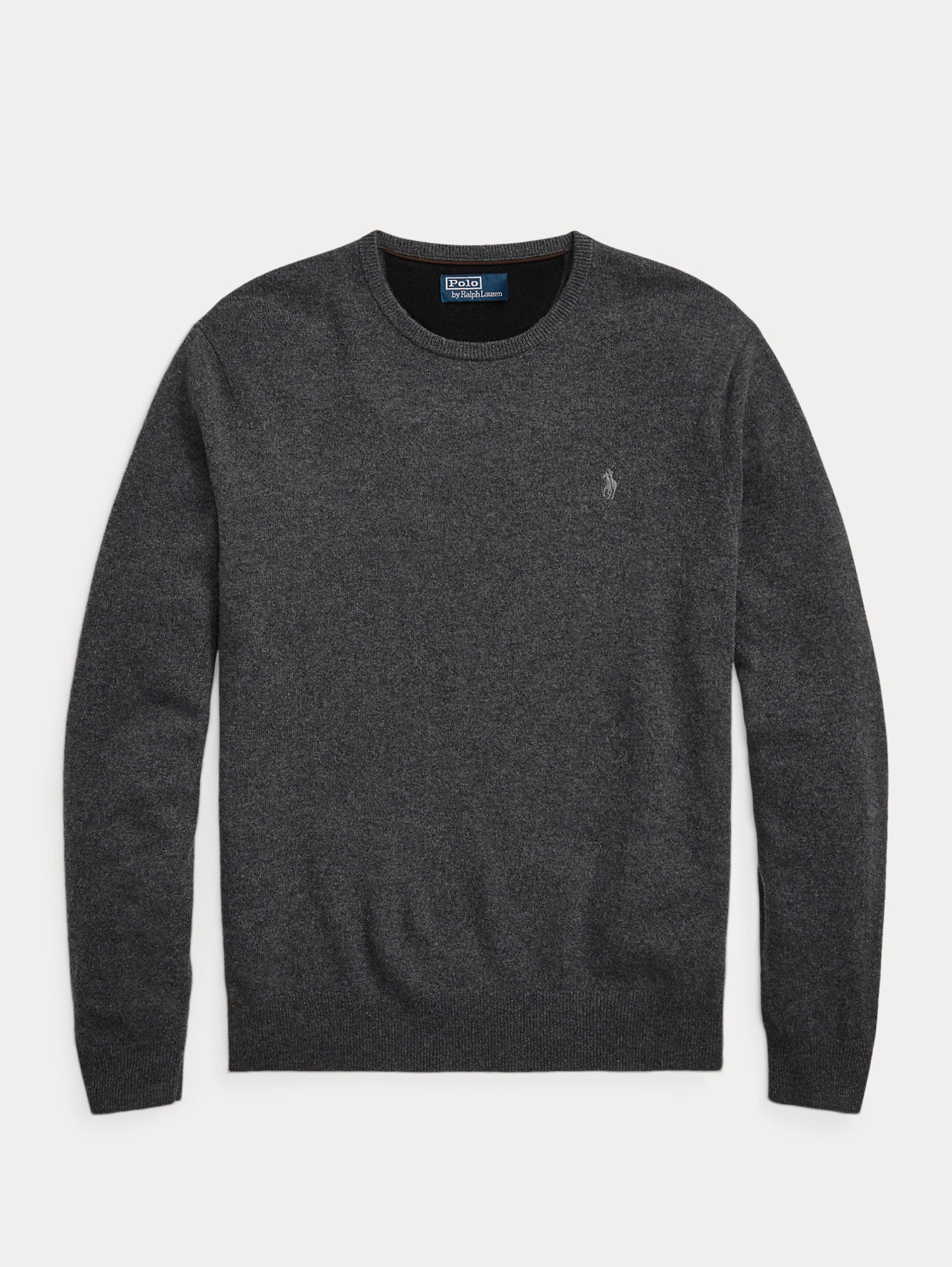 Dark Gray Wool Crew Neck Sweater