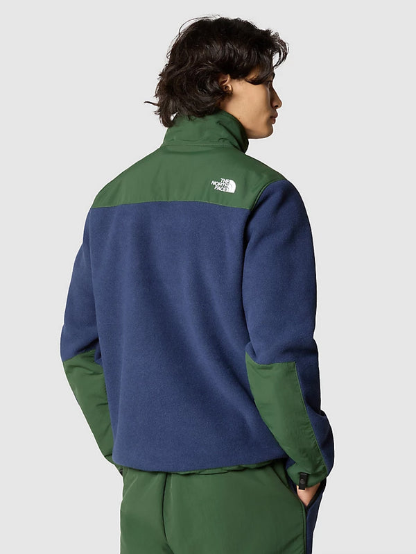 Grün/blaue Denali-Jacke aus recyceltem Polartec-Fleece