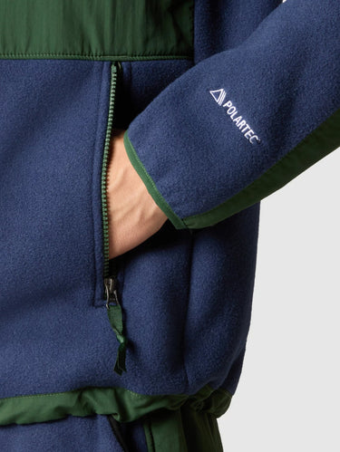 Giacca Denali in Pile Polartec Riciclato Verde/Blu