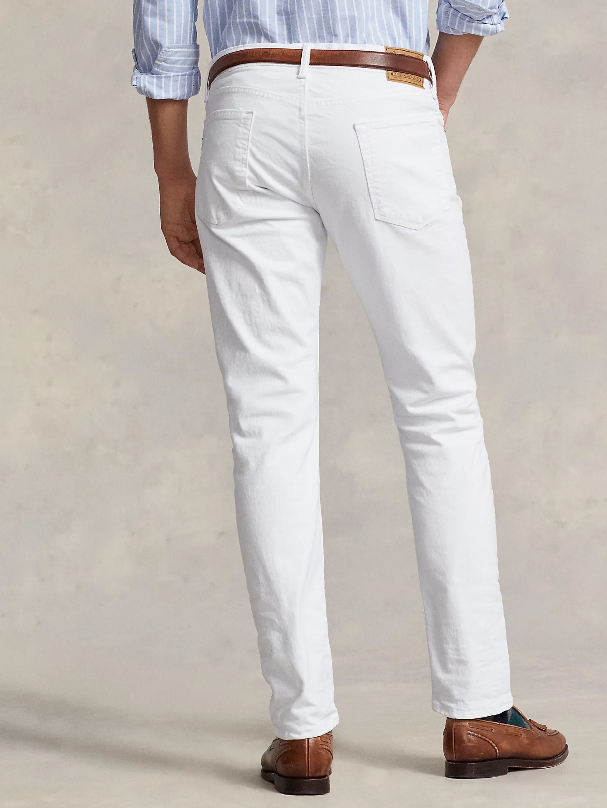 Jeans Sullivan in Cotone Bull Slim Fit Bianco