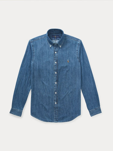 Camicia in Denim Slim Fit Blu