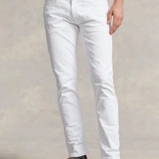 RALPH LAUREN-Jeans Sullivan in Cotone Bull Slim Fit Bianco-TRYME Shop