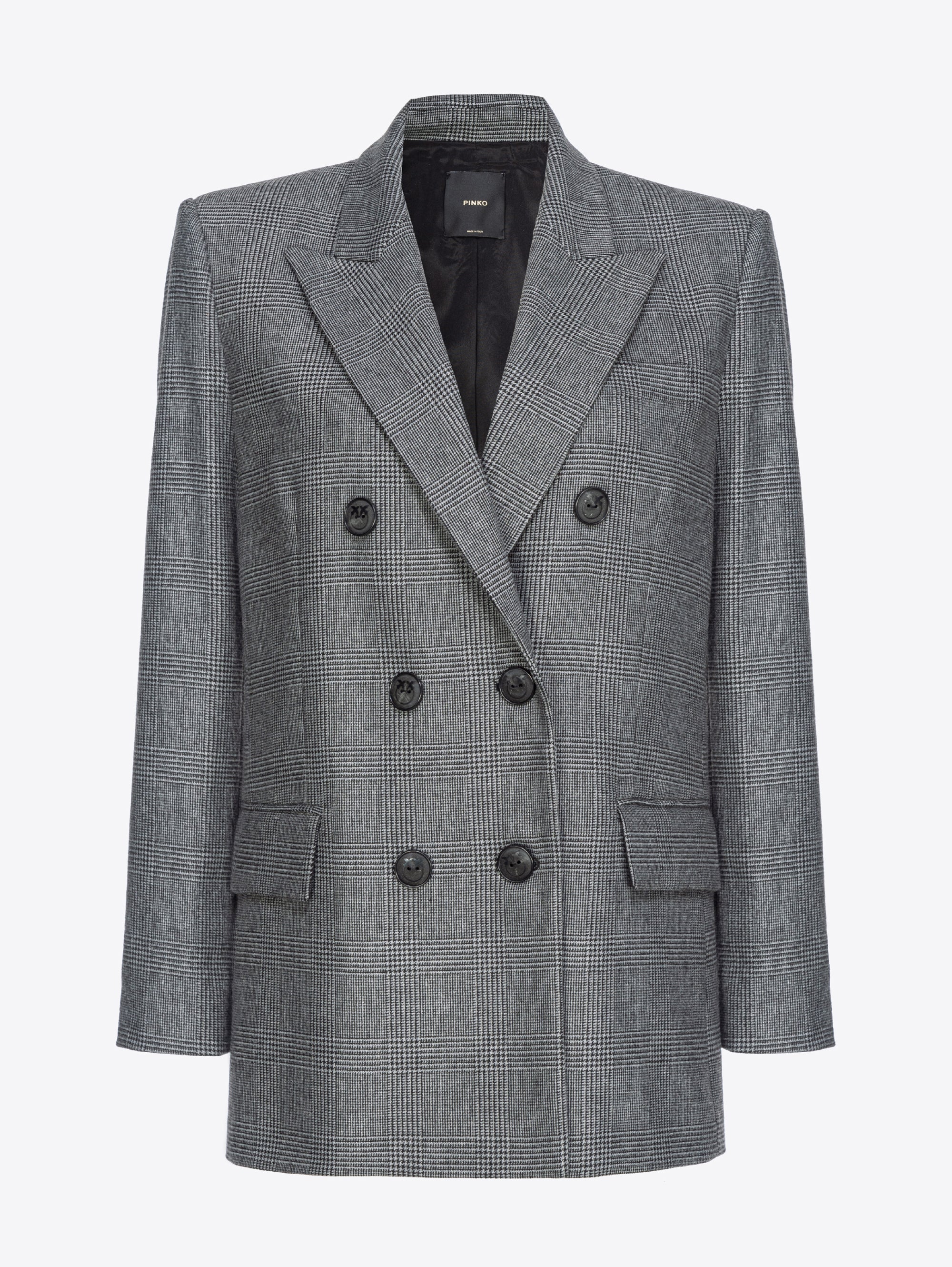 Double-breasted Prince of Wales Gray Jacket