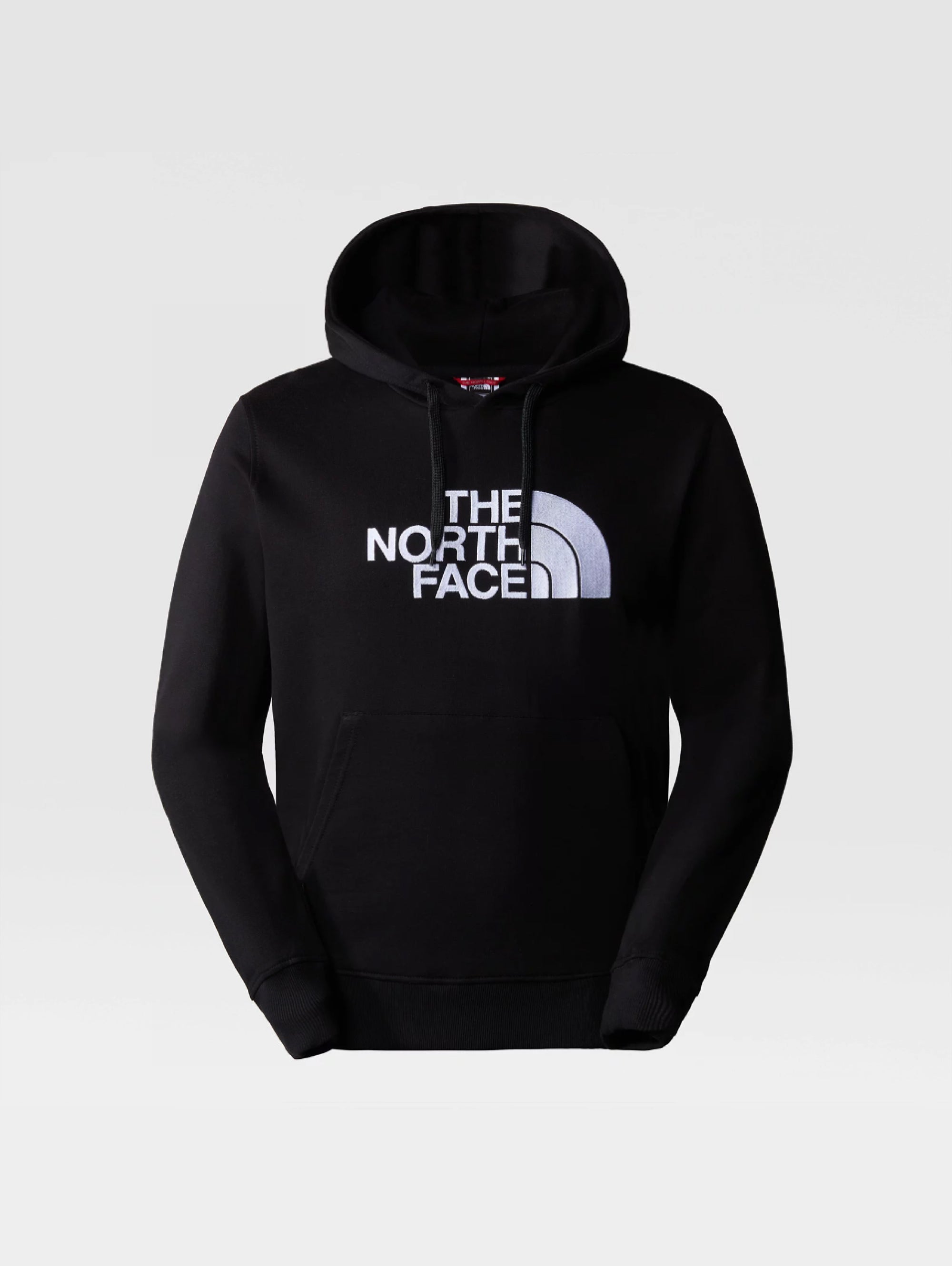 THE NORTH FACE-Felpa con Cappuccio e Logo Ricamato Nero-TRYME Shop