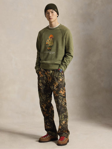 Felpa Girocollo con Polo Bear Verde