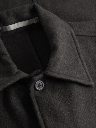 Overshirt in Lightweight Wool Cloth Coffee