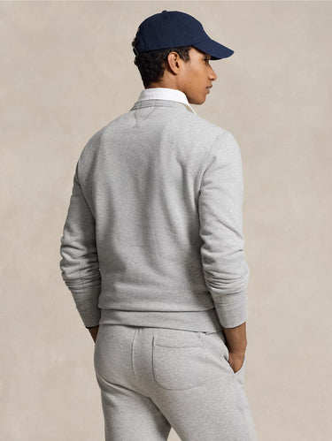 Felpa Girocollo in Misto Cotone Grigio